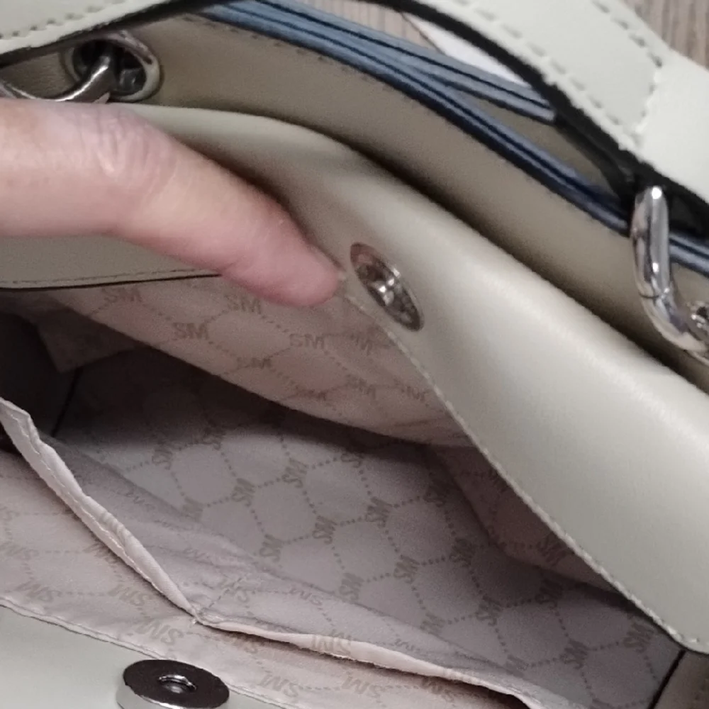 Steve Madden Vanilla Faux Leather Convertible Crossbody Bag - Picture 7 of 13